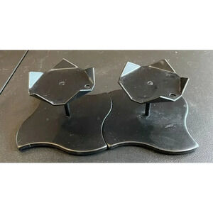 Partylite P0100 Windswept Base Candle‎ Holders 2" Tall Vintage USA Set Of 2